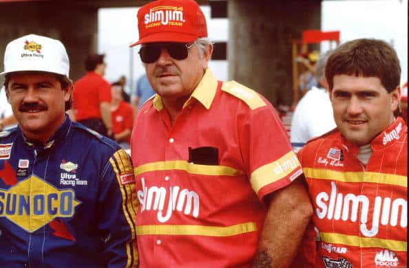 UNKNOWN:  Terry (L) and Bobby Labonte (R) are the only brothers to win the NASCAR Cup Series title. Bobby also has a Busch Series (now Nationwide) championship. Their father Bob is in the center.  (Photo by ISC Archives via Getty Images)